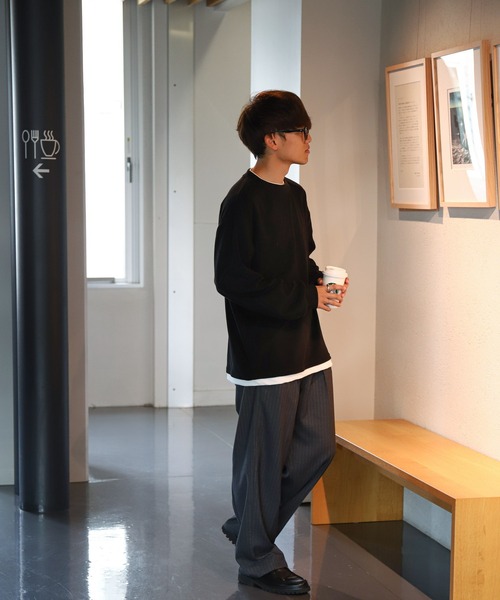 ZIP FIVE(ジップファイブ)の「【ZIP FIVE】 コーデュロイ 9W ストレッチ コール TC天竺 フェイクレイヤード 長袖 Tシャツ / ロンT(Tシャツ/カットソー・メンズ・ブラウン/ブルーグリーン/ブラック・MEDIUM/LARGE/X-LARGE)」の21枚目の写真