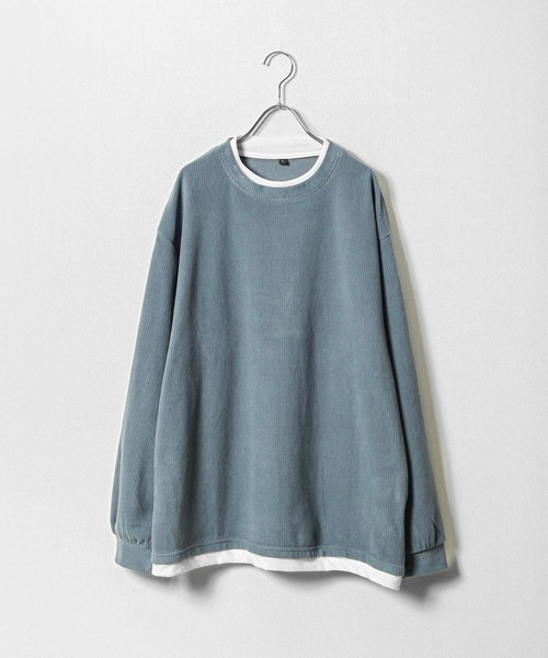 ZIP FIVE(ジップファイブ)の「【ZIP FIVE】 コーデュロイ 9W ストレッチ コール TC天竺 フェイクレイヤード 長袖 Tシャツ / ロンT(Tシャツ/カットソー・メンズ・ブラウン/ブルーグリーン/ブラック・MEDIUM/LARGE/X-LARGE)」の14枚目の写真