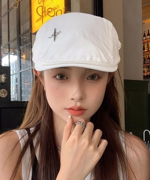 Miniministore（ミニミニストア）の「ハンチング キャップ 無地 帽子（キャスケット・レディース・ネイビー/ブラウン/キャメル/ホワイト/ブラック・FREE）」の10枚目の写真