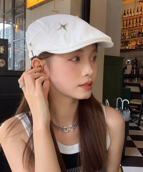 Miniministore（ミニミニストア）の「ハンチング キャップ 無地 帽子（キャスケット・レディース・ネイビー/ブラウン/キャメル/ホワイト/ブラック・FREE）」の11枚目の写真