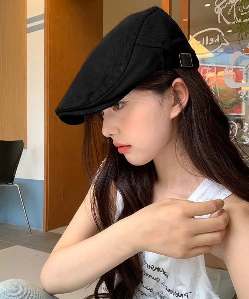 Miniministore（ミニミニストア）の「ハンチング キャップ 無地 帽子（キャスケット・レディース・ネイビー/ブラウン/キャメル/ホワイト/ブラック・FREE）」の14枚目の写真