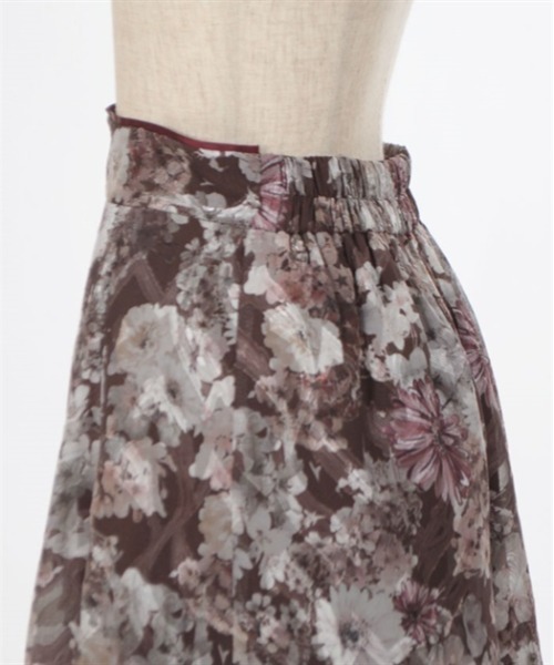 axes femme（アクシーズファム）の「ガーベラ柄ジャカードスカート（スカート・レディース・ラベンダー/ブラウン/ホワイト・FREE）」の9枚目の写真