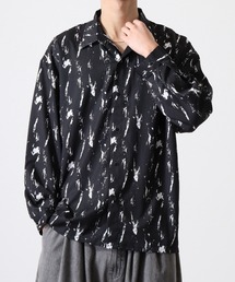 総柄プリントBIGシルエットシャツ