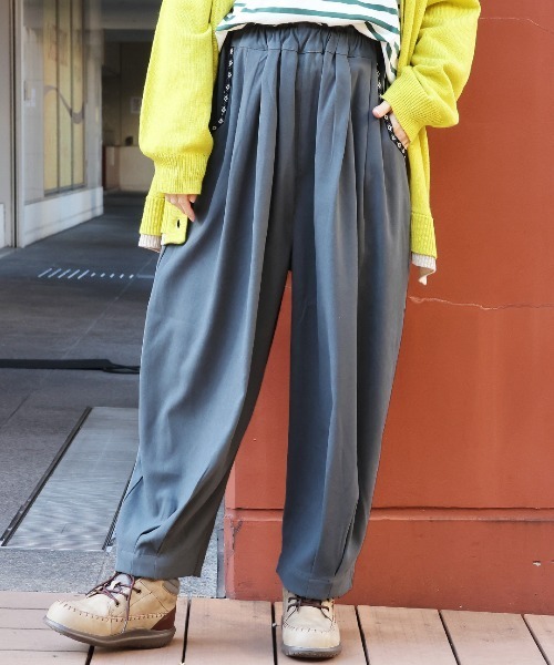 ピーチスキンエッグタックパンツ【大きいサイズ】（その他パンツ）｜チチカカ（チチカカ）