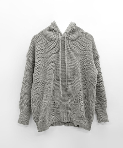 FOXEY ウール　リブニットパーカー　40 FOXEY 40パーカー FOXEY ウールリブニットパーカー40