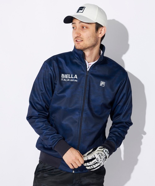 【セール】【FILA GOLF/フィラゴルフ】ボンディングブルゾン ゴルフ カモフラージュ総柄 防風（ブルゾン）｜FILA GOLF（フィラゴルフ ）