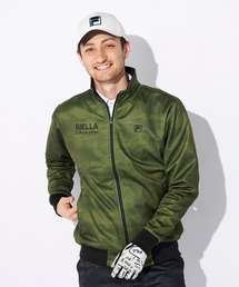 【FILA GOLF/フィラゴルフ】ボンディングブルゾン ゴルフ カモフラージュ総柄 防風