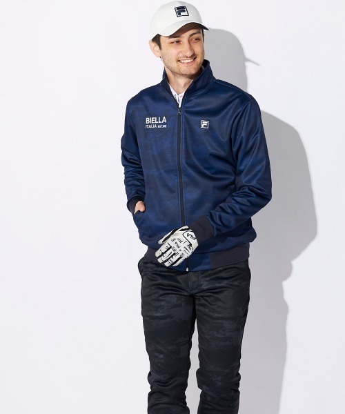FILA GOLF(フィラゴルフ )の「【FILA GOLF/フィラゴルフ】ボンディングブルゾン ゴルフ カモフラージュ総柄 防風(ブルゾン・メンズ・ネイビー/ブラック/カーキ/ライトグレー・XX-LARGE/LARGE/X-LARGE/MEDIUM)」の13枚目の写真