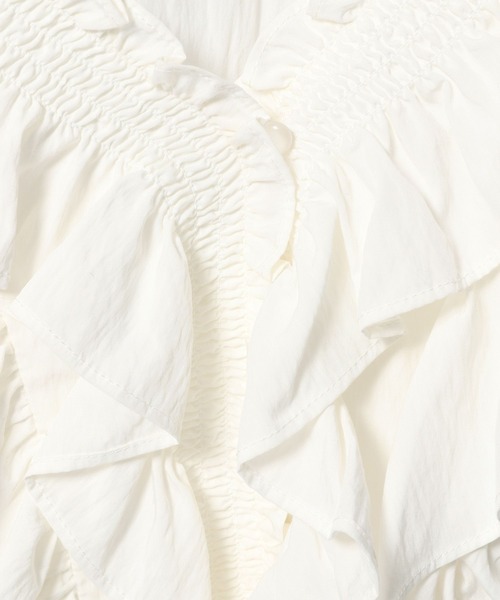 mysty woman（ミスティウーマン）の「ボリュームフリルブラウス　289332（シャツ/ブラウス・レディース・オフホワイト/ブラック/ベージュ・FREE）」の16枚目の写真