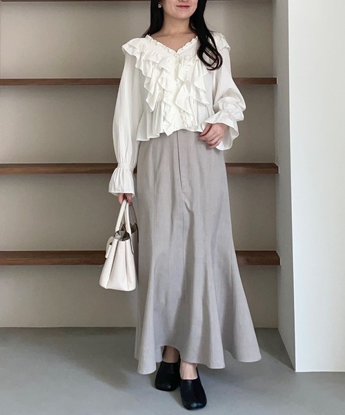 セール】ボリュームフリルブラウス 289332（シャツ/ブラウス）｜mysty