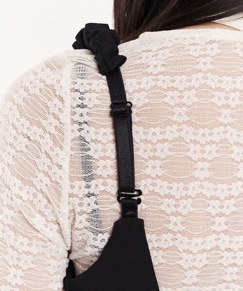 STUDIOUS（ステュディオス）の「【POOLDE/プールデ】Pitch Black Dress/キャミワンピース/キャミドレス/ジャンパースカート（ワンピース・レディース・ブラック・M）」の8枚目の写真