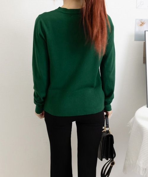 Miniministore(ミニミニストア)の「ニットセーターフロントボタンニットカーデ(ニット/セーター・レディース・グレー/ブラウン/ワインレッド/ベージュ/モカ/ブラック/ダークグリーン・FREE)」の22枚目の写真