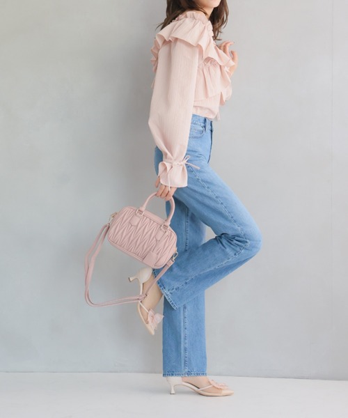 VIVIAN(ヴィヴィアン)の「シアーリボンポインテッドトゥセパレートパンプス 結婚式 二次会 パーティー フォーマル オケージョン(パンプス・レディース・クリアブラック/アイボリー/ブラック/シルバー/ピンクベージュ・LL/L/M/S)」の12枚目の写真