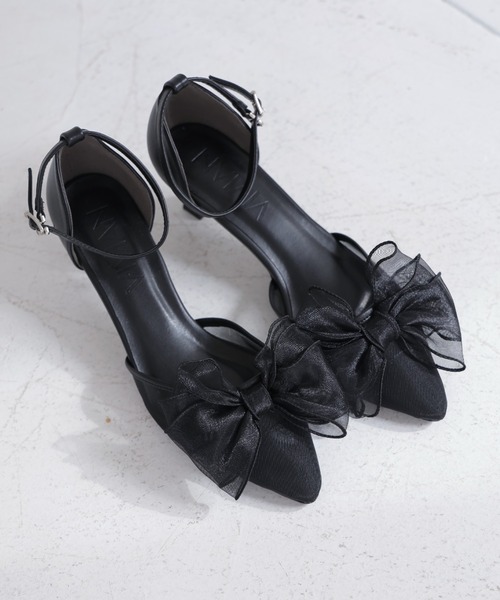 VIVIAN(ヴィヴィアン)の「シアーリボンポインテッドトゥセパレートパンプス 結婚式 二次会 パーティー フォーマル オケージョン(パンプス・レディース・クリアブラック/アイボリー/ブラック/シルバー/ピンクベージュ・LL/L/M/S)」の19枚目の写真