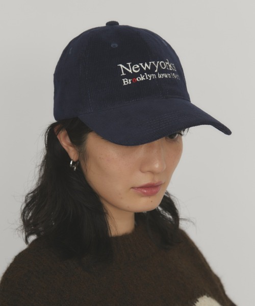 MERLOT（メルロー）の「コーデュロイロゴキャップ（キャップ・レディース・ネイビー/ブラウン/ワインレッド・FREE）」の5枚目の写真