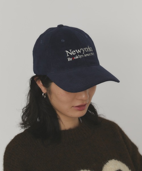 MERLOT（メルロー）の「コーデュロイロゴキャップ（キャップ・レディース・ネイビー/ブラウン/ワインレッド・FREE）」の9枚目の写真