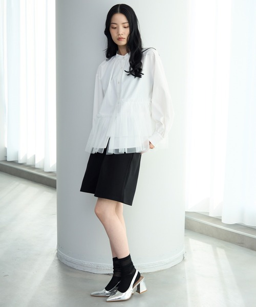Trish(トリッシュ)の「アシメチュールBL(シャツ/ブラウス・レディース・ホワイト/ブラック・MEDIUM)」の20枚目の写真