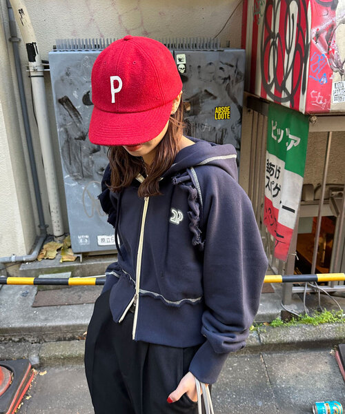 CIAOPANIC（チャオパニック）の「ウールライクロゴキャップ（キャップ・レディース・レッド/グリーン/ブラウン/ネイビー・FREE）」の12枚目の写真