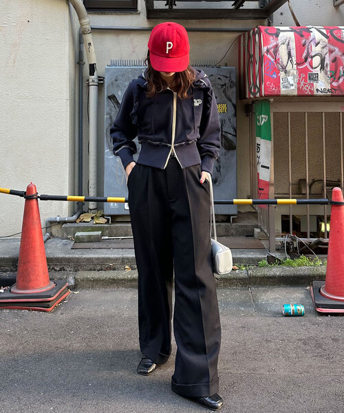 CIAOPANIC（チャオパニック）の「ウールライクロゴキャップ（キャップ・レディース・レッド/グリーン/ブラウン/ネイビー・FREE）」の11枚目の写真