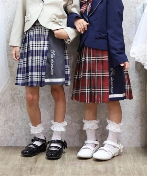 axes femme(アクシーズファム)の「ラメ刺繍配色チェックスカパン(その他パンツ・キッズ・レッド/ネイビー・LARGE/MEDIUM/SMALL)」の10枚目の写真