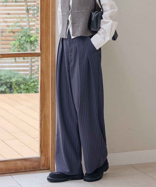 新色追加】タックボリュームワイドスラックス（スラックス）｜CHAN ME