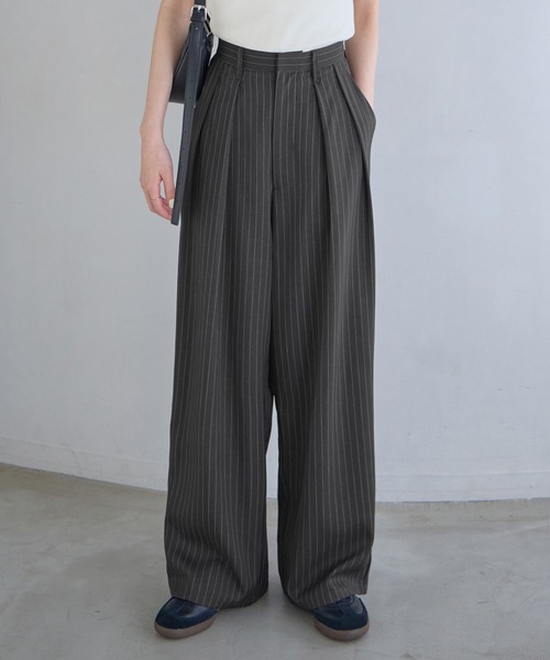 BUDSPOOL 1タック スラックス XXL ワイドスラックス グレー 舐達麻 新色追加】タックボリュームワイドスラックス（スラックス）｜CHAN ME