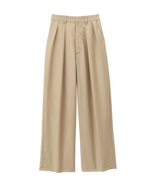 CHAN ME（チャンミ）の「【新色追加】タックボリュームワイドスラックス（スラックス・レディース・ブラック/チャコールグレー/ライトグレー/ベージュ/ネイビー/ブラウン・SMALL/MEDIUM/LARGE/X-LARGE/X-SMALL）」の8枚目の写真