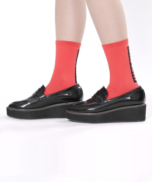 MARY QUANT（マリークワント）の「バックロゴ ソックス（ソックス/靴下・レディース・グリーン/レッド/アイボリー/ブラック・FREE）」の4枚目の写真
