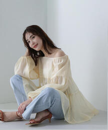 NATURAL BEAUTY BASIC | ◇シアーティアードチュニックブラウス(シャツ/ブラウス)