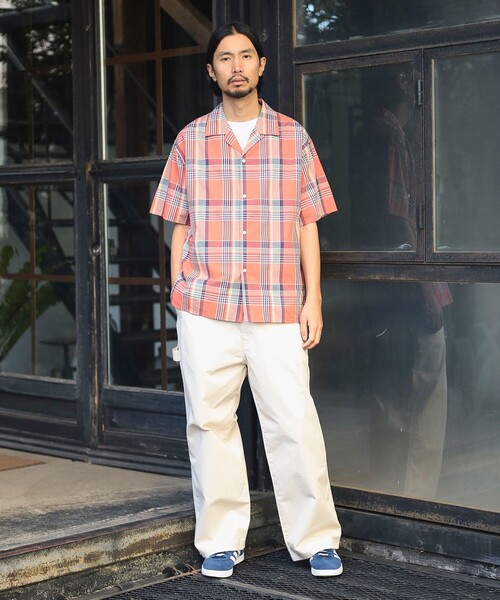 B:MING by BEAMS（ビーミングバイビームス）の「ambiance / Check open-collared Shirt（シャツ/ブラウス・メンズ・オレンジ/サックスブルー・S/M/L/XL）」の8枚目の写真