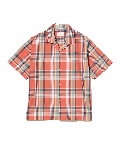 B:MING by BEAMS（ビーミングバイビームス）の「ambiance / Check open-collared Shirt（シャツ/ブラウス・メンズ・オレンジ/サックスブルー・S/M/L/XL）」の9枚目の写真