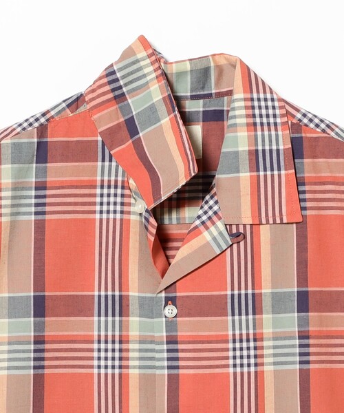 B:MING by BEAMS（ビーミングバイビームス）の「ambiance / Check open-collared Shirt（シャツ/ブラウス・メンズ・オレンジ/サックスブルー・S/M/L/XL）」の10枚目の写真