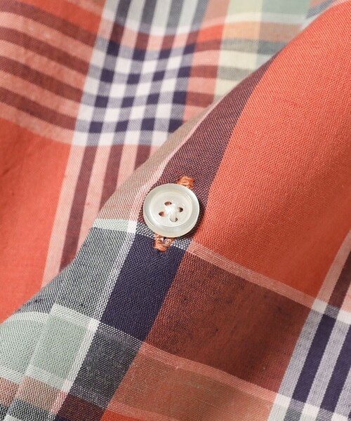B:MING by BEAMS（ビーミングバイビームス）の「ambiance / Check open-collared Shirt（シャツ/ブラウス・メンズ・オレンジ/サックスブルー・S/M/L/XL）」の13枚目の写真