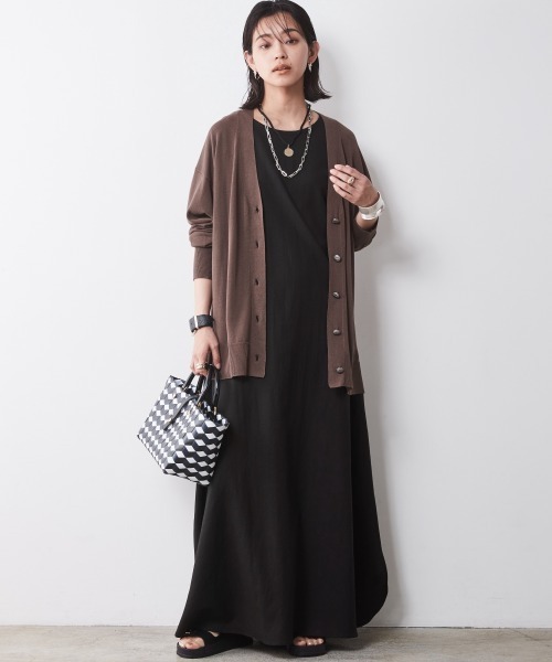 ※とふまち・フレンチリネンマキシワンピース 前後2way セール】[フレンチスリーブ・ノースリーブ]前後2Wayリネンタッチ