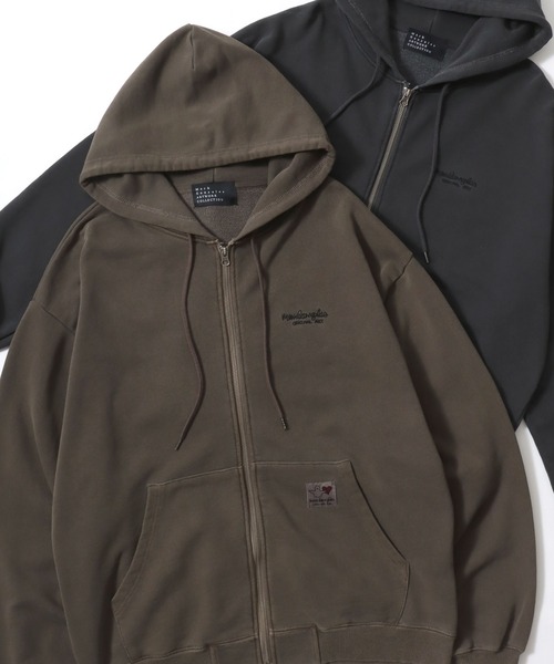 Mark Gonzales(マーク・ゴンザレス)の「2026SS MARK GONZALES/マークゴンザレス オーバーサイズ 裏毛 スウェット ヴィンテージ加工 ピグメント ダブルジップ フルジップパーカー レディース メンズ トレーナー(パーカー・メンズ・ブラック系その他/グレー/ブラック/ブラウン/グレー系その他2/グレー系その他/ワイン/ブラック系その他2/ワイン系/グレー系その他3/ブラック系その他3/ブラウン系その他・M/LL/L)」の9枚目の写真