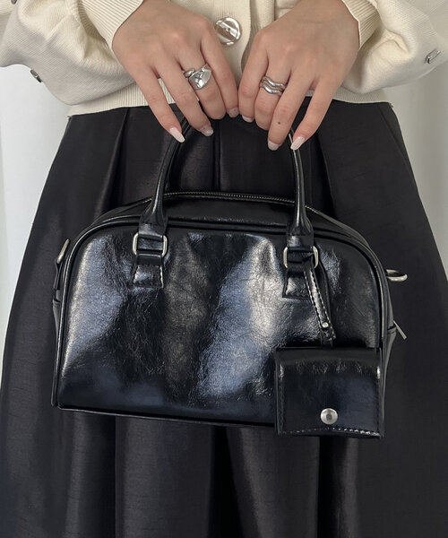 prose verse（プロズヴェール）の「ミニポーチ付きボストンバッグ（ボストンバッグ・レディース・ブラック/アイボリー・FREE）」の19枚目の写真