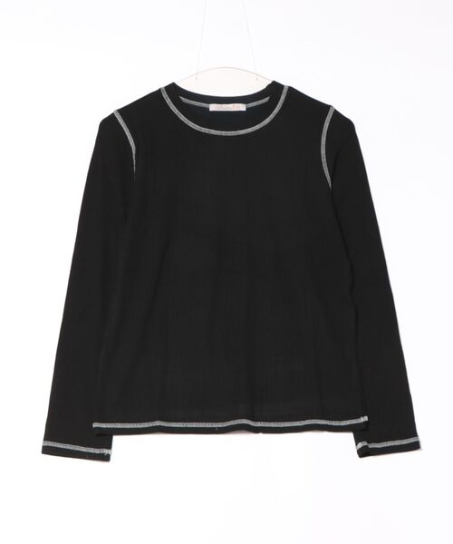 BANICO(バニコ)の「【Banico】長袖リブプルオーバー(Tシャツ/カットソー・レディース・ネイビー/ブラック/ベージュ/ホワイト/グレー・FREE)」の18枚目の写真
