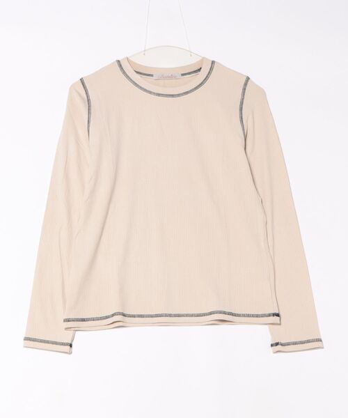 BANICO(バニコ)の「【Banico】長袖リブプルオーバー(Tシャツ/カットソー・レディース・ネイビー/ブラック/ベージュ/ホワイト/グレー・FREE)」の20枚目の写真