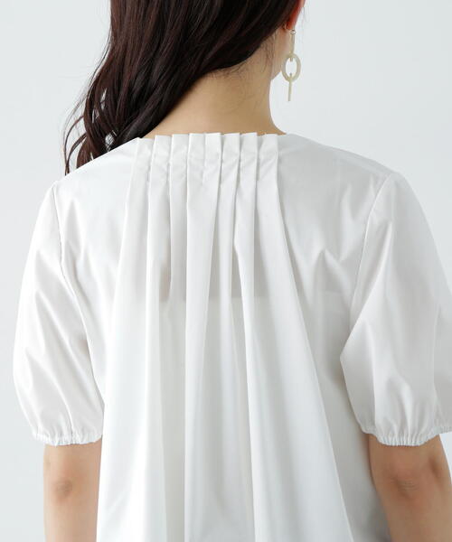 N.（N. Natural Beauty Basic）（エヌエヌナチュラルビューティーベーシック）の「タックカラーリボンブラウス（シャツ/ブラウス・レディース・オフホワイト/ブルー/ライトグリーン・MEDIUM）」の15枚目の写真