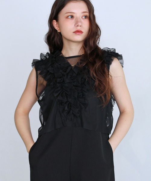 オールインワン・サロペット Moschino Relaxed Oversized Dress セール】チュールベスト付きドレッシーオールインワン