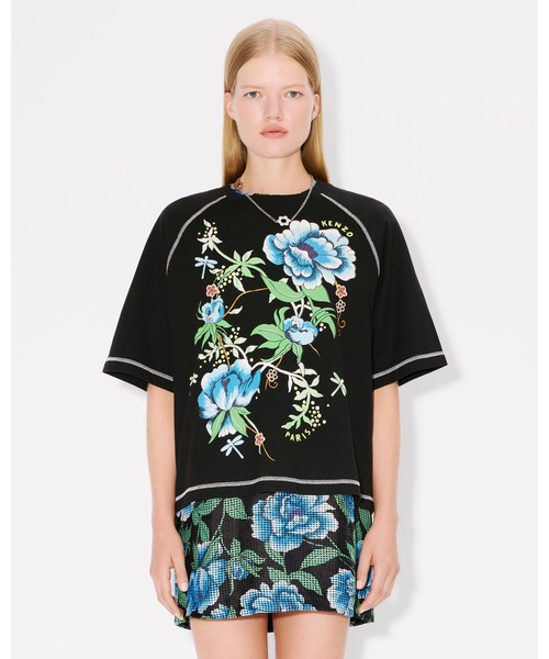 KENZO ケンゾー 'Kenzo Peonies' T-shirt プリントTシャツ セール】'KENZO Peonies' Tシャツ（Tシャツ/カットソー）｜KENZO