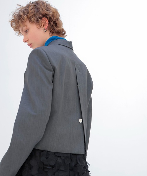 DRESSLAVE(ドレスレイブ)の「double tailored jacket(ダブルテーラードジャケット)(テーラードジャケット・レディース・ブラック/グレー・38)」の3枚目の写真