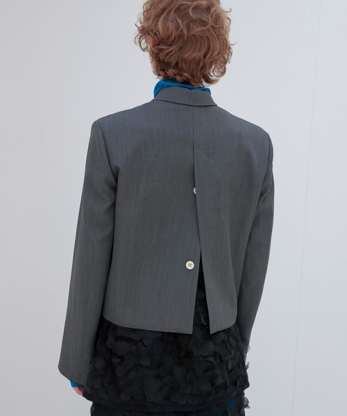 DRESSLAVE(ドレスレイブ)の「double tailored jacket(ダブルテーラードジャケット)(テーラードジャケット・レディース・ブラック/グレー・38)」の4枚目の写真