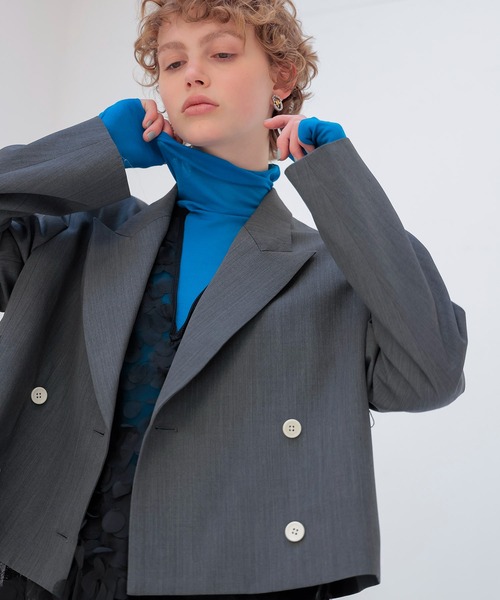 DRESSLAVE(ドレスレイブ)の「double tailored jacket(ダブルテーラードジャケット)(テーラードジャケット・レディース・ブラック/グレー・38)」の5枚目の写真
