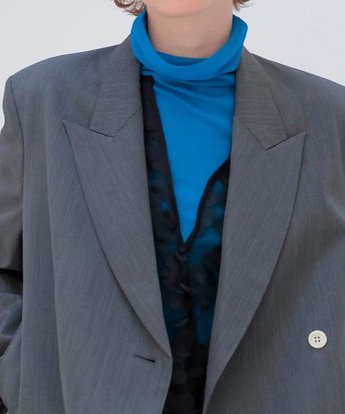 DRESSLAVE(ドレスレイブ)の「double tailored jacket(ダブルテーラードジャケット)(テーラードジャケット・レディース・ブラック/グレー・38)」の6枚目の写真