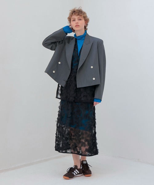 DRESSLAVE(ドレスレイブ)の「double tailored jacket(ダブルテーラードジャケット)(テーラードジャケット・レディース・ブラック/グレー・38)」の15枚目の写真