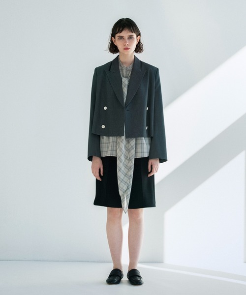 DRESSLAVE(ドレスレイブ)の「double tailored jacket(ダブルテーラードジャケット)(テーラードジャケット・レディース・ブラック/グレー・38)」の19枚目の写真