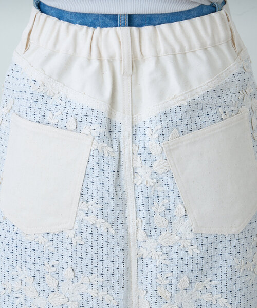 CIAOPANIC TYPY（チャオパニックティピー）の「【willow】レースデニムレイヤードミニスカ（スカート・レディース・オフホワイト・ONE SIZE）」の18枚目の写真
