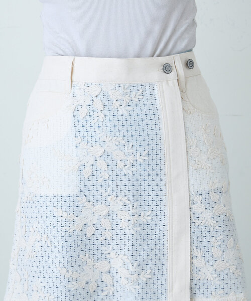 CIAOPANIC TYPY（チャオパニックティピー）の「【willow】レースデニムレイヤードミニスカ（スカート・レディース・オフホワイト・ONE SIZE）」の19枚目の写真