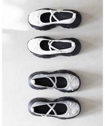 clear | 《新色追加》リボン付き厚底メリージェーンスニーカーサンダル(スニーカー)